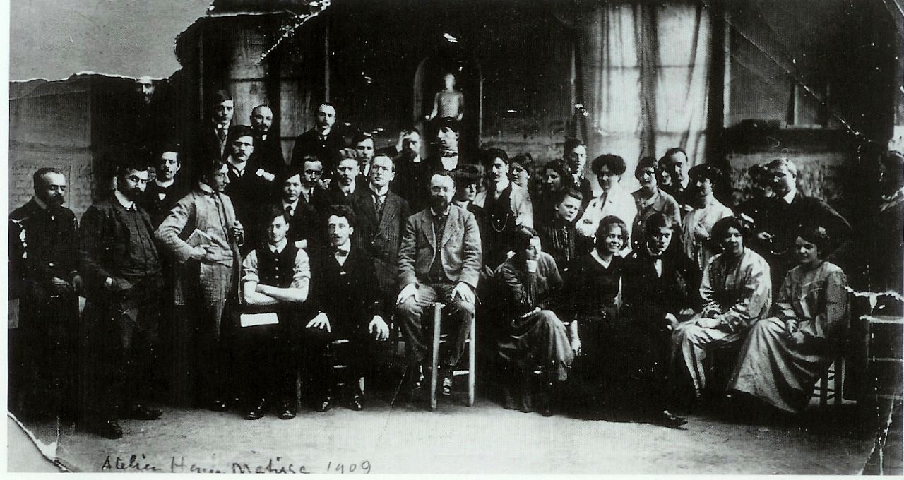 Group picture of Matisse's students, 1909